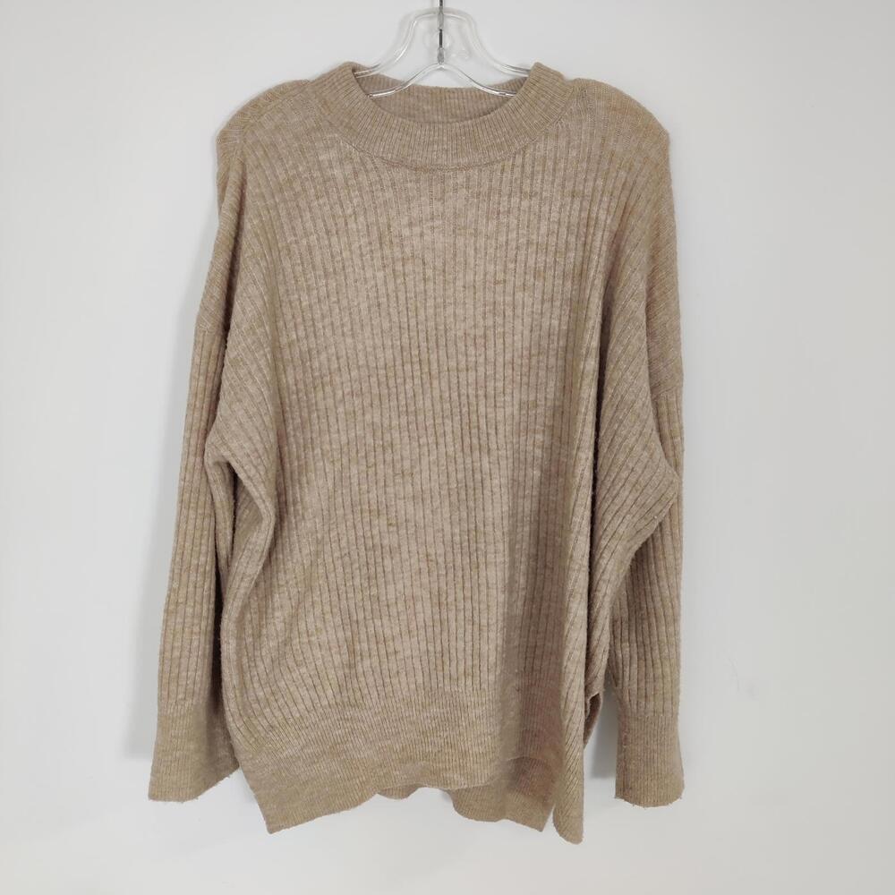 H&M Women's Ribbed Sweater Size XL Oversized Slouchy Grunge Wool Streetwear